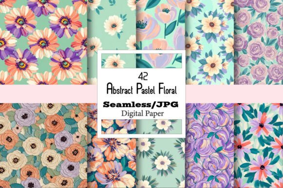 Abstract Pastel Floral Digital: A Universal Creative Resource
