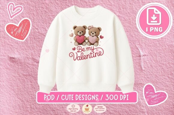 Be My Valentine Knitted Bears PNG: Your Heartwarming Design Toolkit
