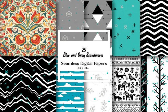 Blue and Gray Scandinavian Papers: Your Creative Foundation