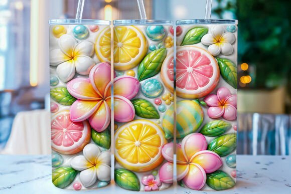 Brighten Your Craft: The Inflated Tropical Citrus Floral Tumbler Wrap