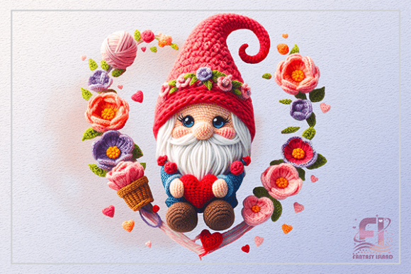 Crafting Joy: The Power of the Crochet Valentine Gnome Clipart PNG in Your Projects