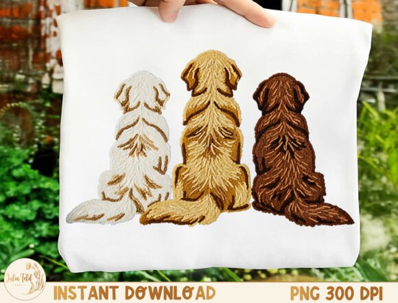 Creating Heartfelt Products with Golden Retriever Embroidery PNG Designs