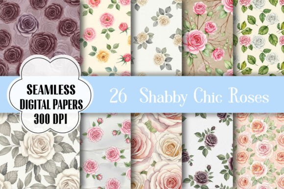 Discovering the Creative World of Shabby Chic Roses Seamless Papers