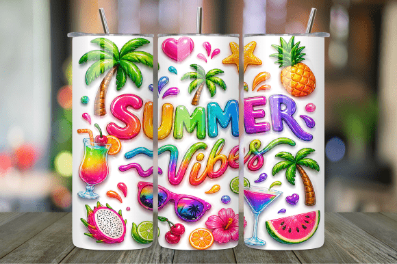 Elevate Your Craft with the Inflated Summer Vibes Tumbler Wrap