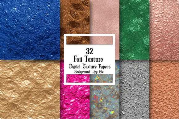Foil Texture Background Digital Papers for Creative Projects