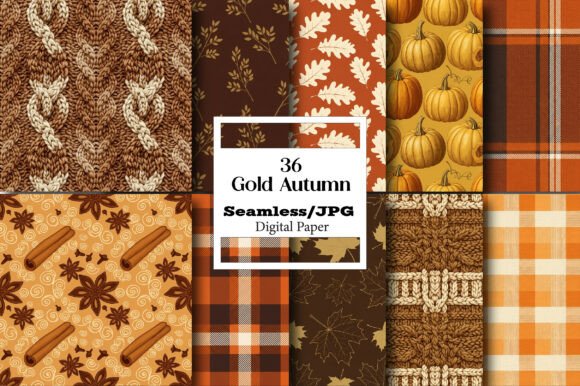 Gold Autumn Seamless Patterns: Your Secret Tool for Seasonal Creativity