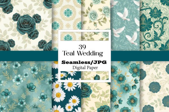 Mastering the Teal Wedding Digital Paper Bundle for Creative Projects