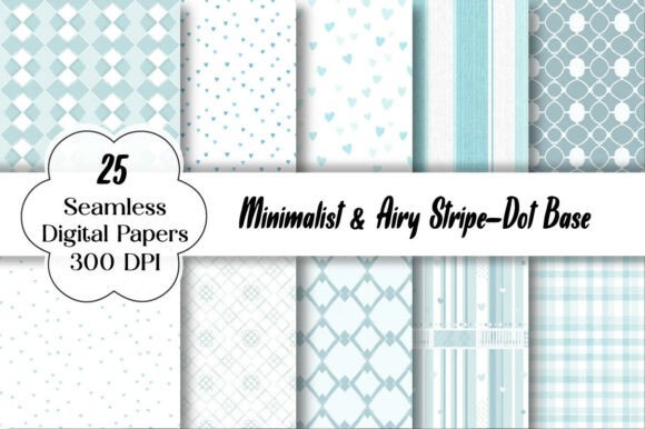 Minimalist Airy Stripe-Dot Base Papers: Your Creative Canvas