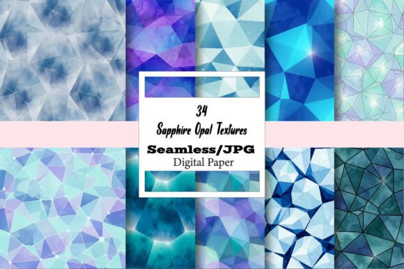 Sapphire Opal Textures for Creative Design