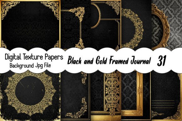 The Black and Gold Framed Journal Paper Texture: A Creatorβs Essential