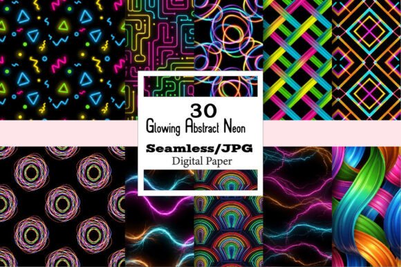 The Illuminating Power of Glowing Abstract Neon Seamless Patterns in Creative Work