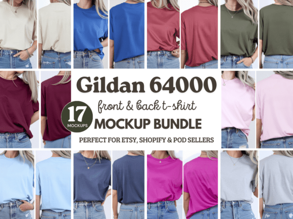 The Practical Role of a Gildan 64000 Front Back Mockup Bundle in Modern Creative Workflows