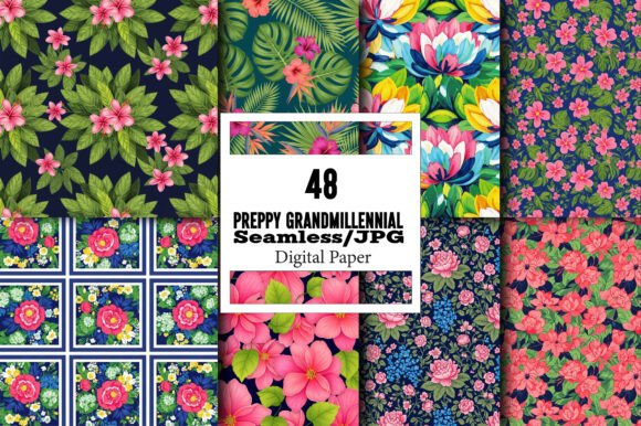 The Preppy Grandmillennial Seamless Pattern: A Digital Design Toolkit