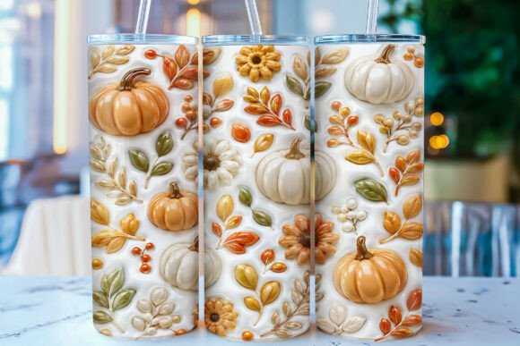 The Strategic Craftsmanship of the Inflated Fall Pumpkin Tumbler Wrap PNG
