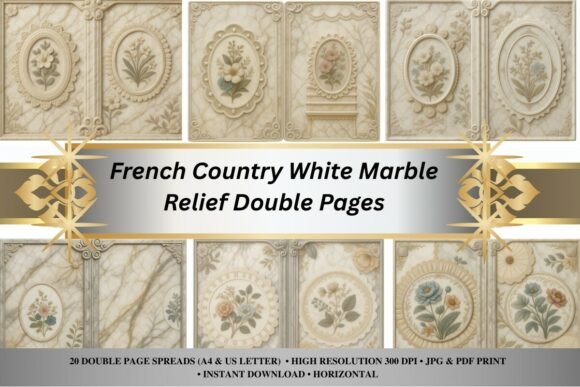 The Timeless Elegance of French Country White Marble Double Pages