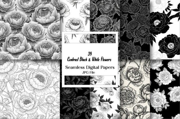 The Ultimate Creative Toolkit: Harnessing Contrast Black White Flowers Paper