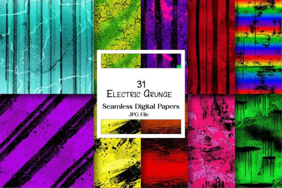 The Ultimate Creative Toolkit: Unleashing Electric Grunge Digital Paper
