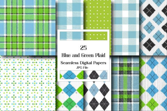 The Versatility of Blue and Green Plaid Digital Paper