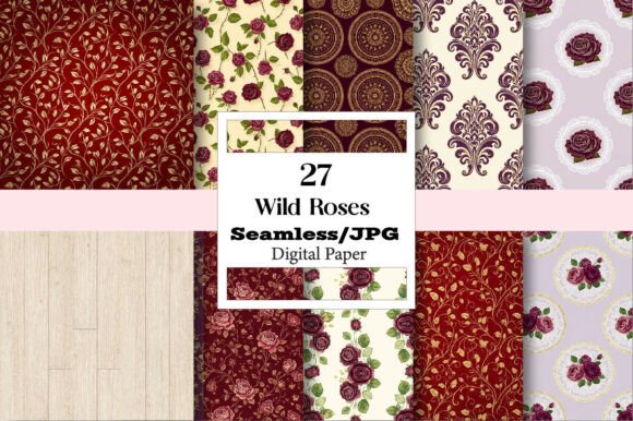 Unlock Your Creativity with Wild Roses Digital Paper
