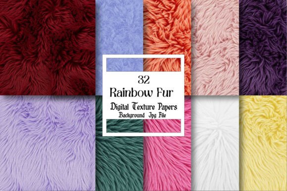 Unlocking Creative Strategy with Rainbow Fur Textures Background Digital Papers