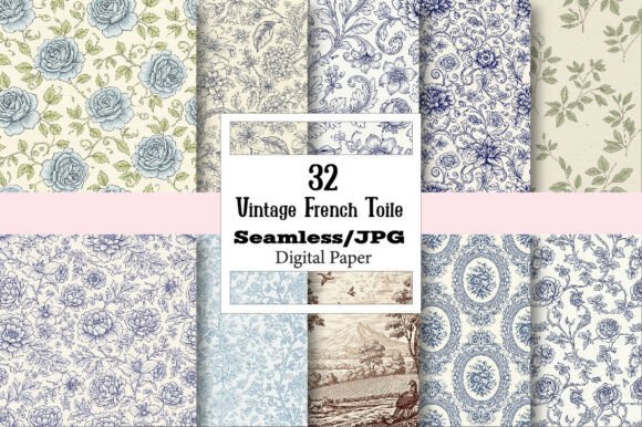 Unlocking Creativity with Vintage French Toile Digital Paper