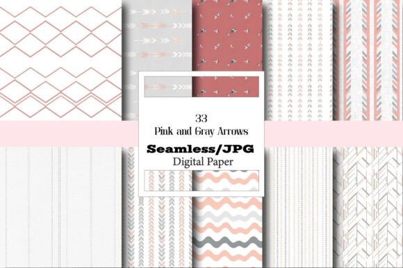 Versatile Pink and Gray Arrow Patterns