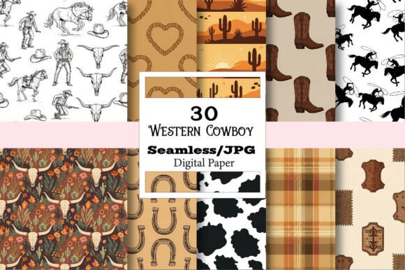 Western Cowboy Digital Paper: Evaluating Its Versatility for Crafters and Designers